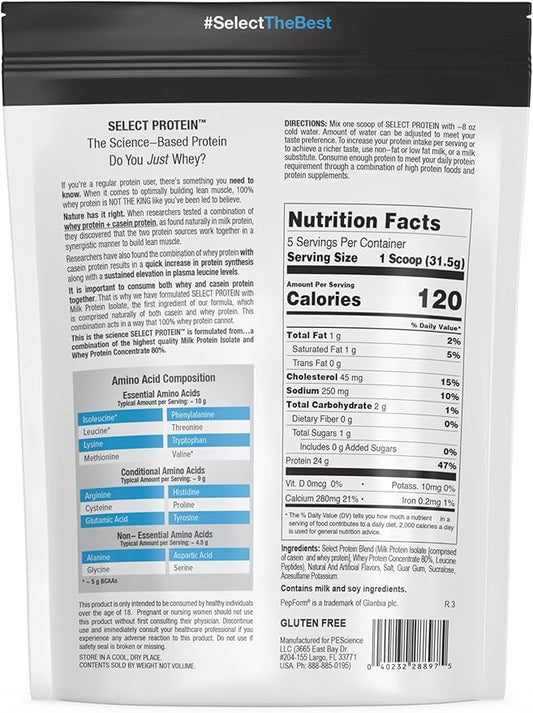 PEScience Select Low Carb Protein Powder, 5 Serving,