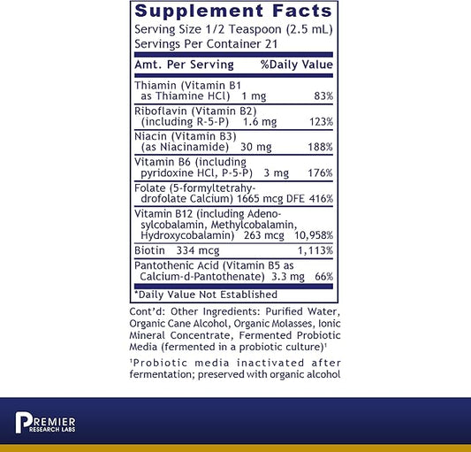 Premier Research Labs: Max B-ND Liquid 2 fl B12, B6 B6 &