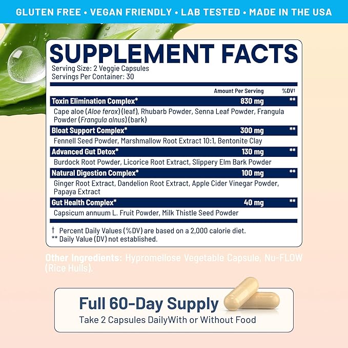 Herbal Cleanse + Detox 15-Day Gut 120 Vegan
