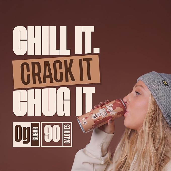 High Protein Chocolate Milk with 60mg Caffeine & 20g Protein - Ready to Drink, Sugar Free, Lactose Free Milk, Perfect for Workout Recovery & Afternoon Pick Me Up - 12 Count