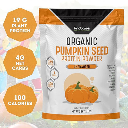 Organic Pumpkin Seed Protein Powder, Plant 1 lb