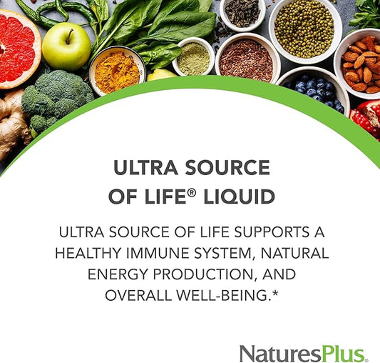 NaturesPlus Ultra Source of Life Liquid 30 fl D3 and 30 Servings