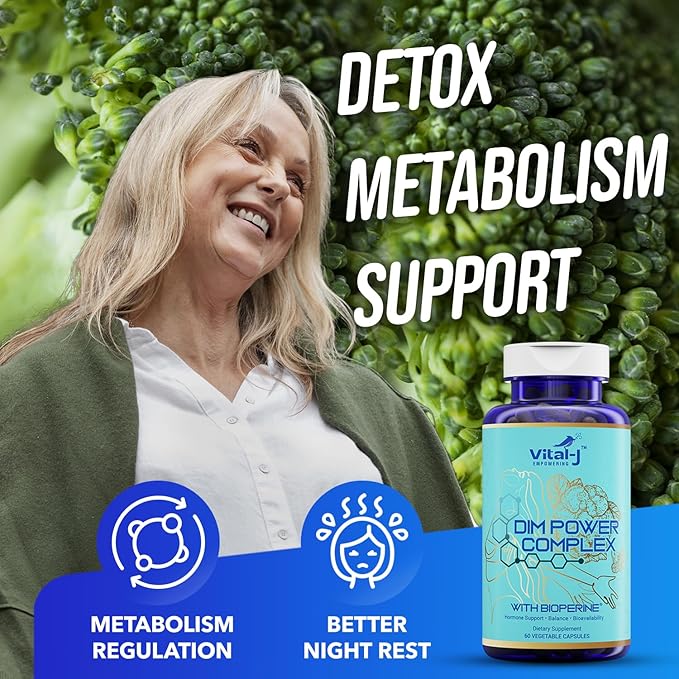 4-in-1 DIM Potent Complex 300mg - Estrogen Balance and Metabolism, Energy & Menopause Support Supplement with Bioperine (x4), Calcium and Broccoli Extract - for Women and Men 90 Servings