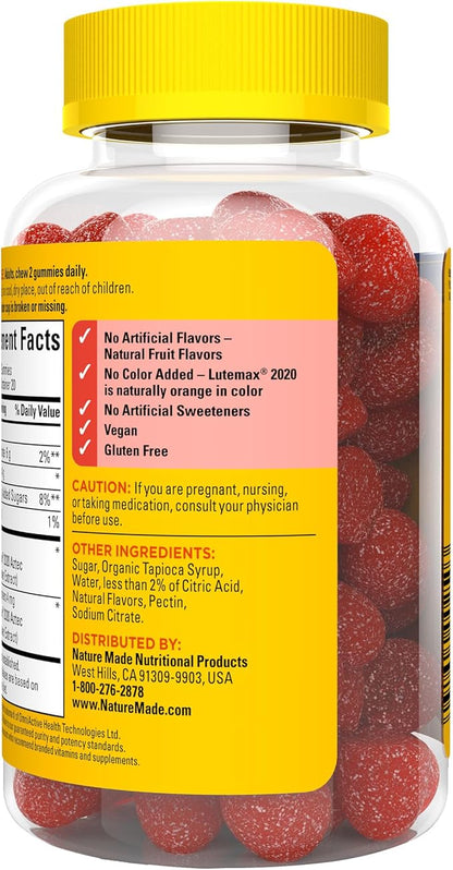 Nature Made Lutein & Zeaxanthin Gummies, 40 Vegan 20 Day