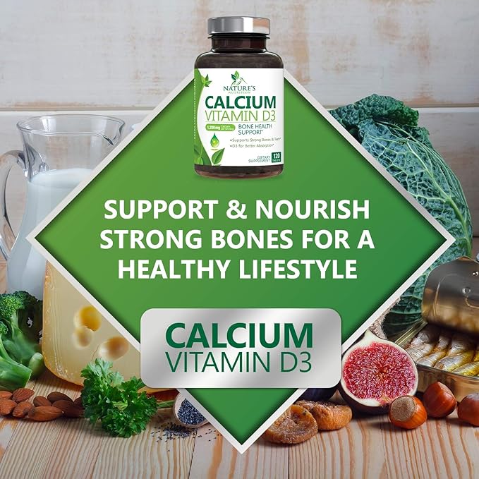 Calcium 1200 mg Plus Vitamin D3, 120 Tablets