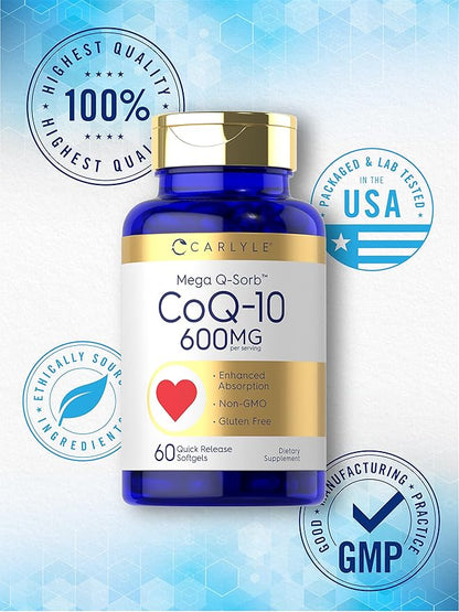 Carlyle CoQ10 600 mg 60 Softgels Q-10 |