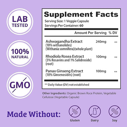 Dr. Matthew Cortisol Reducer & Adrenal Support Supplement with Ashwagandha, Rhodiola & Ginseng – A Detox Cocktail to Lower Cortisol & Support Relaxation, Calm & Restful Sleep