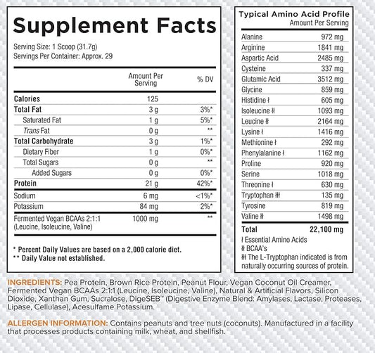 Core Nutritionals Platinum Vegan Gourmet Plant-Based 21 Grams 29 Servings