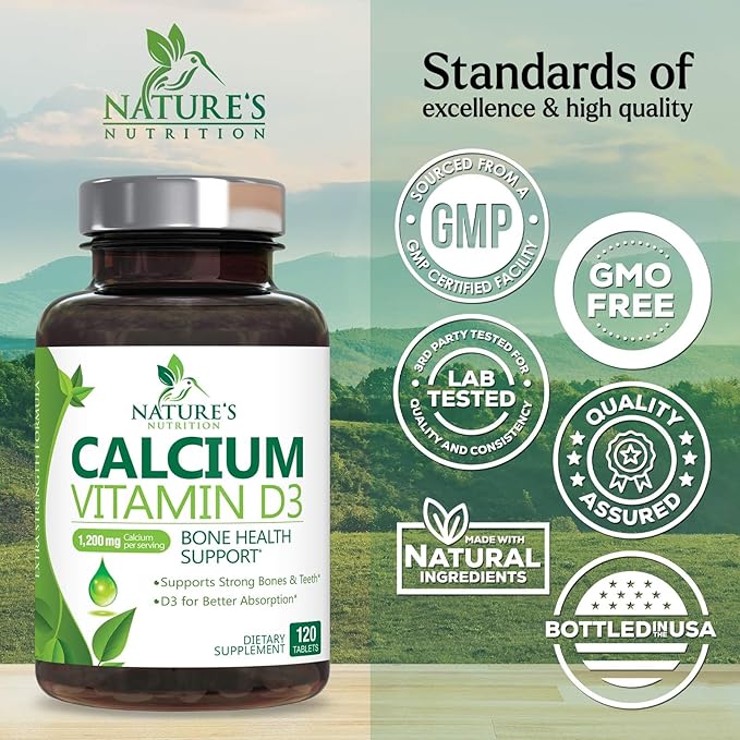 Calcium 1200 mg Plus Vitamin D3, 120 Tablets