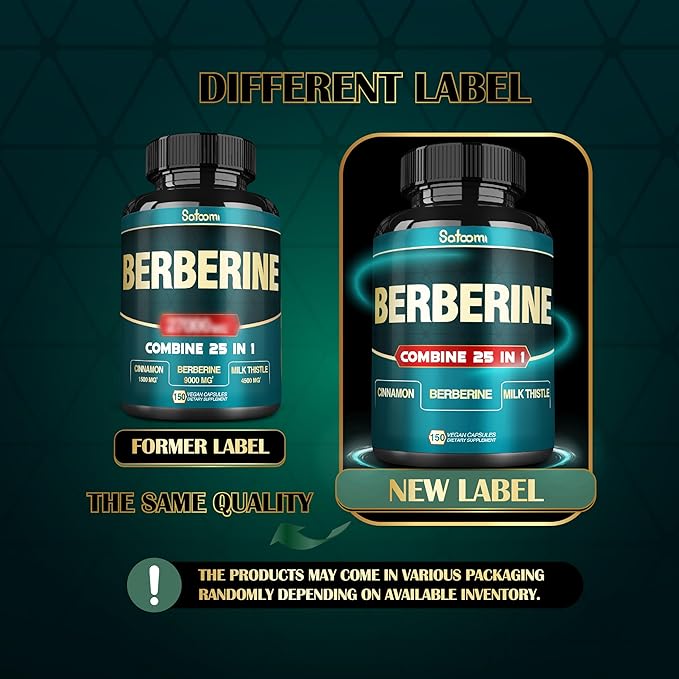 25in1 Berberine Supplement 27000mg per 30:1) Berberine 9000mg Ceylon 1500mg Milk 4500mg and