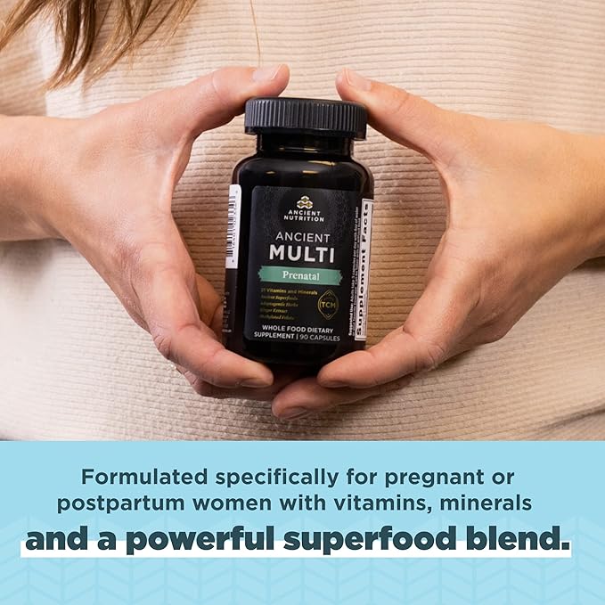 Ancient Nutrition Prenatal Vitamins, Multivitamin B12, Magnesium 90 Ct