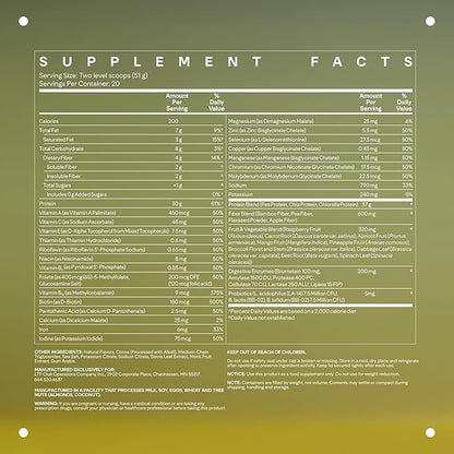 Fuel Vegan & All-in-One - Trusted by Life Time Fitness Members - 30g Protein - Plant-Based Protein Meal Replacement - Vitamins, Minerals, Digestive Enzymes & Probiotics - Chocolate, 20 Servings