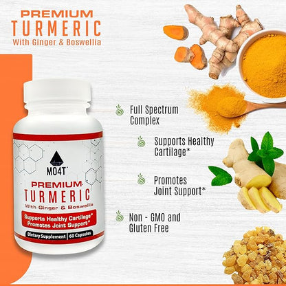 Premium Turmeric with Ginger & Glucosamine, 60 Capsules