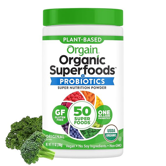 Orgain Organic Greens Powder + 50 1 Billion 0.62lb