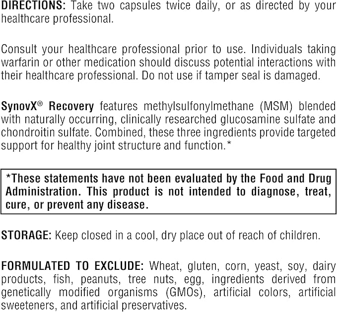 XYMOGEN SynovX Recovery (120 Capsules)