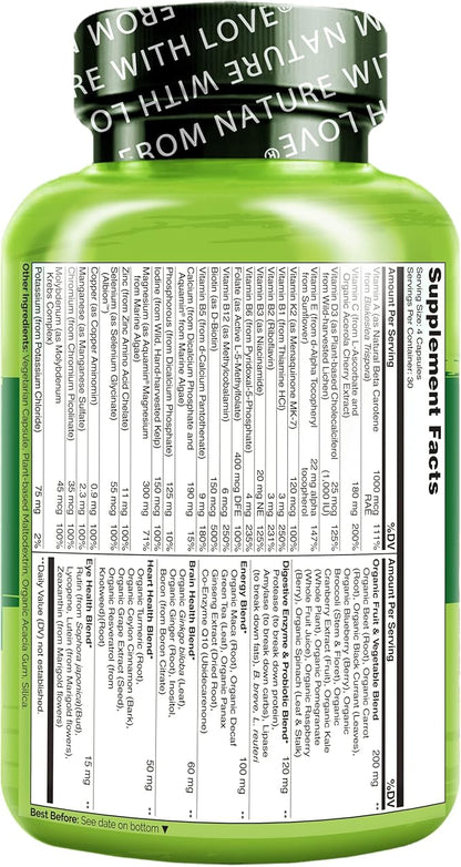 NATURELO Mens Multivitamins 120 Vegetarian