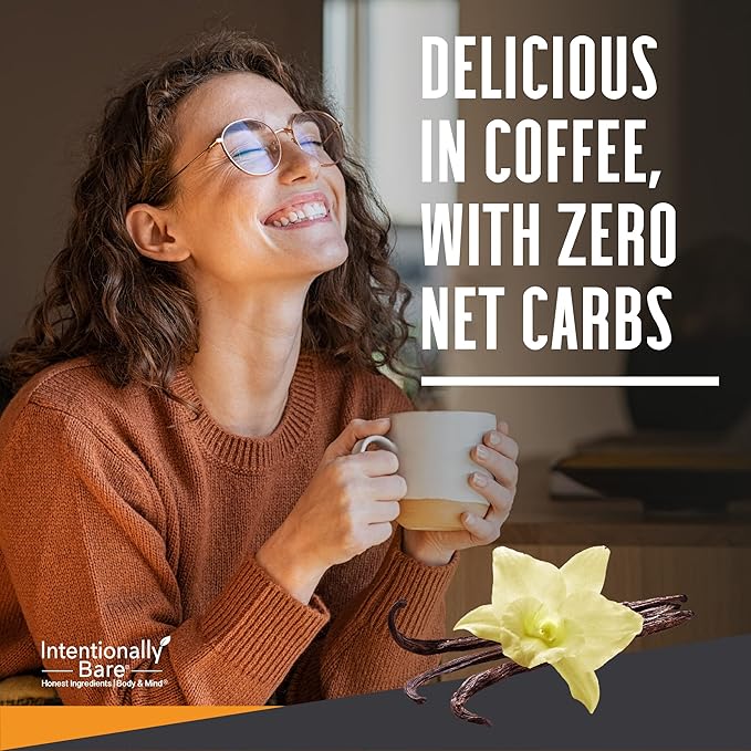 Intentionally Bare MCT Oil Powder French Vanilla MCT Coffee Creamer - C8 MCT Oil Powder for Energy Mood & Metabolism - No Grit MCT Powder Excellent in Baking Shakes & Keto Creamer for Coffee - 40 Ser