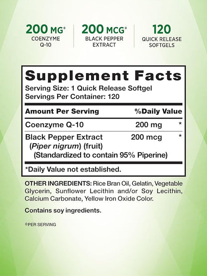 CoQ10 200mg | 120 Softgels |