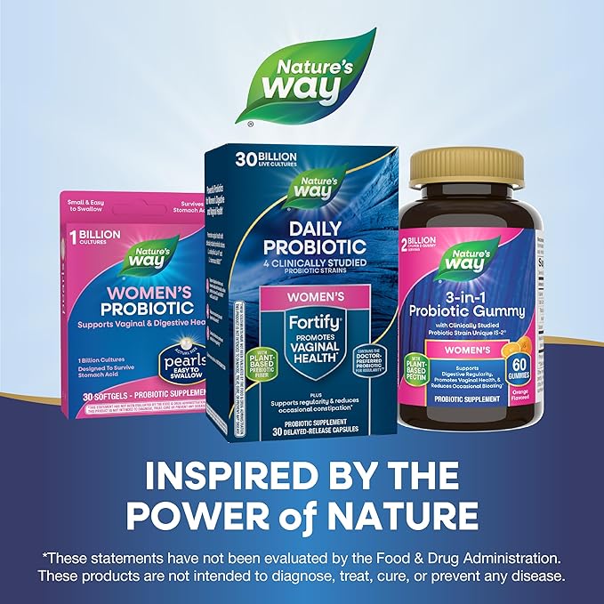 Nature's Way Fortify Daily Probiotic 30 Billion 10 Strains, 30 Capsules