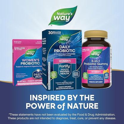 Nature's Way Fortify Daily Probiotic 30 Billion 10 Strains, 30 Capsules