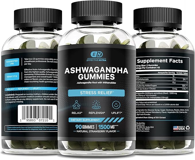 Ashwagandha Gummies for Men and Women 1500mg (2-Pack)