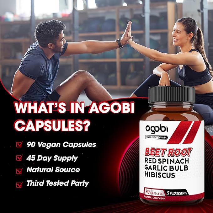 agobi 5in1 Beet Root Capsules 12100mg 90 Vegan