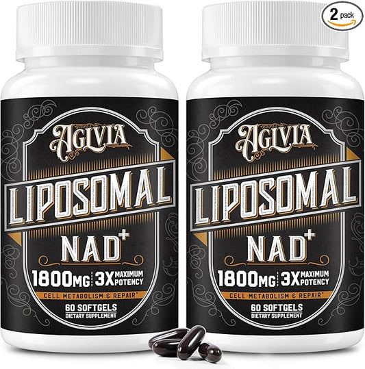 1800 MG Liposomal NAD Supplement, NAD+ Supplement Similar to Nicotinamide Riboside, 98% Pure NAD Plus Supplement for Energy Booster & Cellular Repair for Men & Women, Non-GMO, 120 Softgels