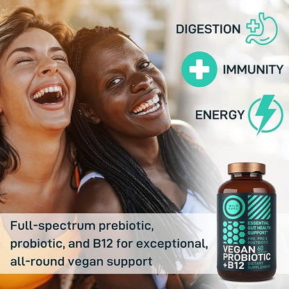 Vegan Probiotic Plus B12-22 Billion CFU B12 with 60 Gluten-Free