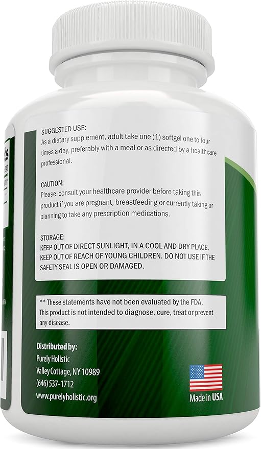 Purely Holistic CoQ10 100mg 240 SoftGels 8 Month Q10 Supplement 10 -