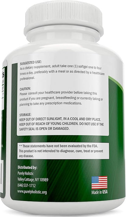 Purely Holistic CoQ10 100mg 240 SoftGels 8 Month Q10 Supplement 10 -