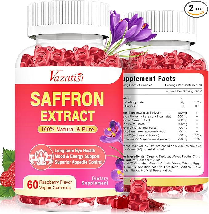 Sugar Free Saffron Gummies, 100 mg 120 Cts