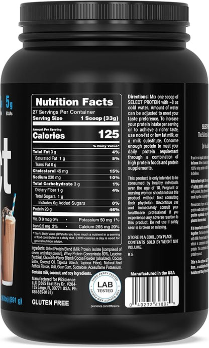 PEScience Select Low Carb Protein Powder, 27 Serving,