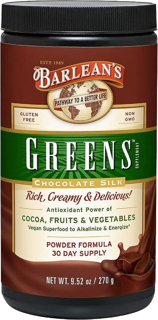 Barlean's Chocolate Greens Powder, Daily Fruits 9.52 oz