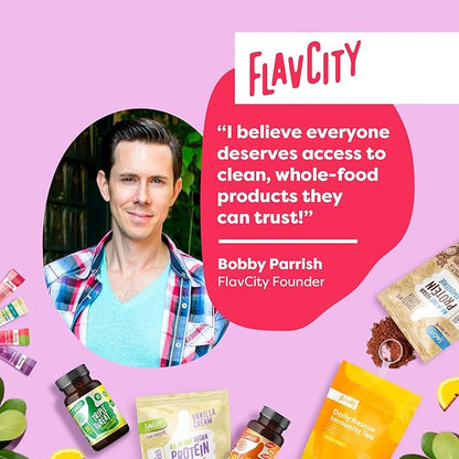 FlavCity Raspberry Lychee Electrolytes Drink Mix, 28 On-The-Go Stick Packs - Healthy Electrolytes Powder Packets Made with Real Fruit - Keto Powdered Drink with No Added Sugar, Gluten-Free