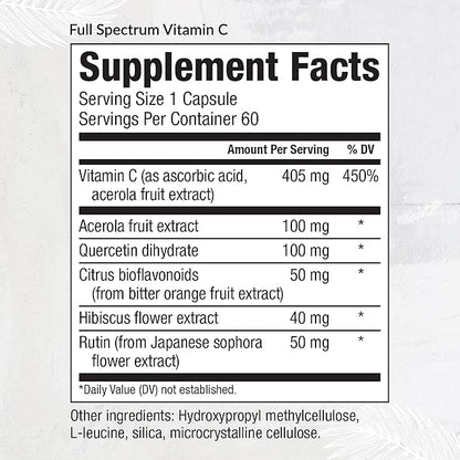 Equilife - Full Spectrum Vitamin C, (60 Capsules)