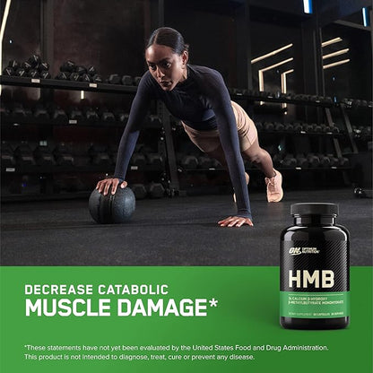 Optimum Nutrition HMB 1000 Caps, 1g of Calcium beta-Hydroxy beta-methylbutyrate per Capsule, 90 Capsules, 30 Servings