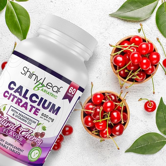 Shiny Leaf Bariatric Calcium Citrate 600 60 Ct D3, Natural (3 Months)