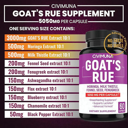 (2 Packs) Goat’s Rue Capsules 5050mg 4 Months