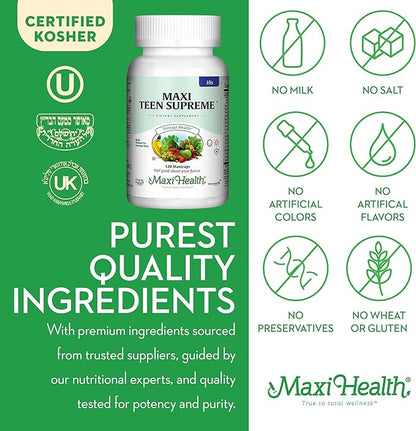 Maxi Health Teen Supreme HIS Vitamins (120) - 12 17 17 -