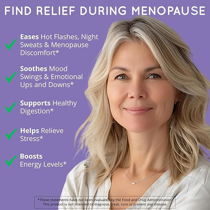Menopause Supplements for Women – DIM + Probiotics | Estrogen Metabolism & Hormone Balance Support | Perimenopause Relief | Hot Flashes, Mood Swings & Night Sweats | Magnesium Oxide, Dong Quai | 60 Ct