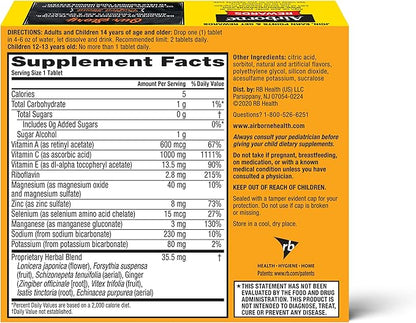 Airborne 1000mg Vitamin C with Zinc, 30 Fizzy