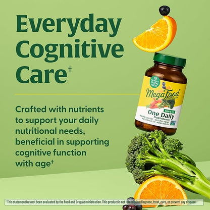MegaFood Men's 55+ One Daily B12, Vitamin 9 Food 90 Tabs