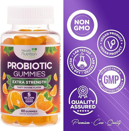 Daily Probiotic Gummies for Women & 5 Billion 60 Gummies