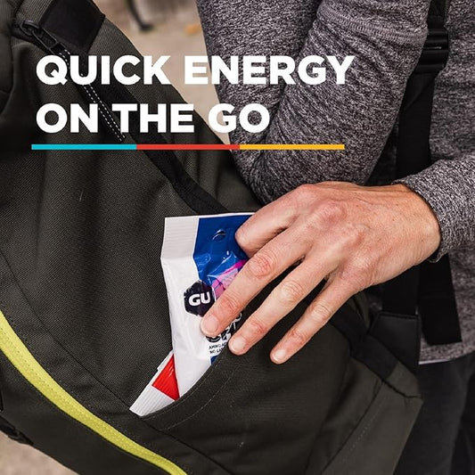 GU Energy Chews, Lemonade Energy Gummies with Electrolytes, Vegan, Gluten-Free, Kosher, and Dairy-Free On-The-Go Energy for Any Workout, 12 Bags (24 Servings Total)