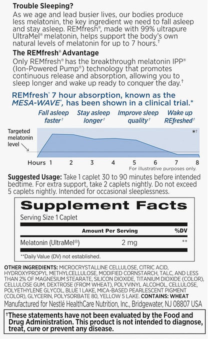 REMfresh 2mg Advanced Melatonin Sleep Aid (36 Caplets) #1 Doctor