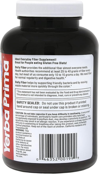 Yerba Prima Daily Fiber Caps 180 Capsules, 4) -