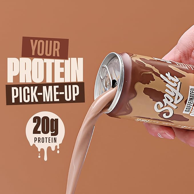 High Protein Chocolate Milk with 60mg Caffeine & 20g Protein - Ready to Drink, Sugar Free, Lactose Free Milk, Perfect for Workout Recovery & Afternoon Pick Me Up - 12 Count