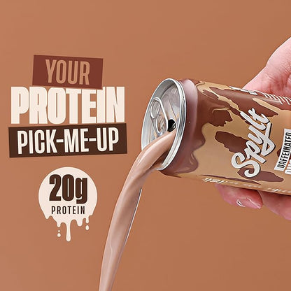 High Protein Chocolate Milk with 60mg Caffeine & 20g Protein - Ready to Drink, Sugar Free, Lactose Free Milk, Perfect for Workout Recovery & Afternoon Pick Me Up - 12 Count
