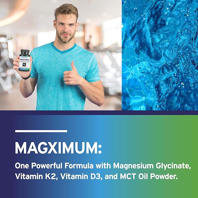 TRIO NUTRITION MagX Magnesium Glycinate, Vitamin D3, Vitamin K2 &