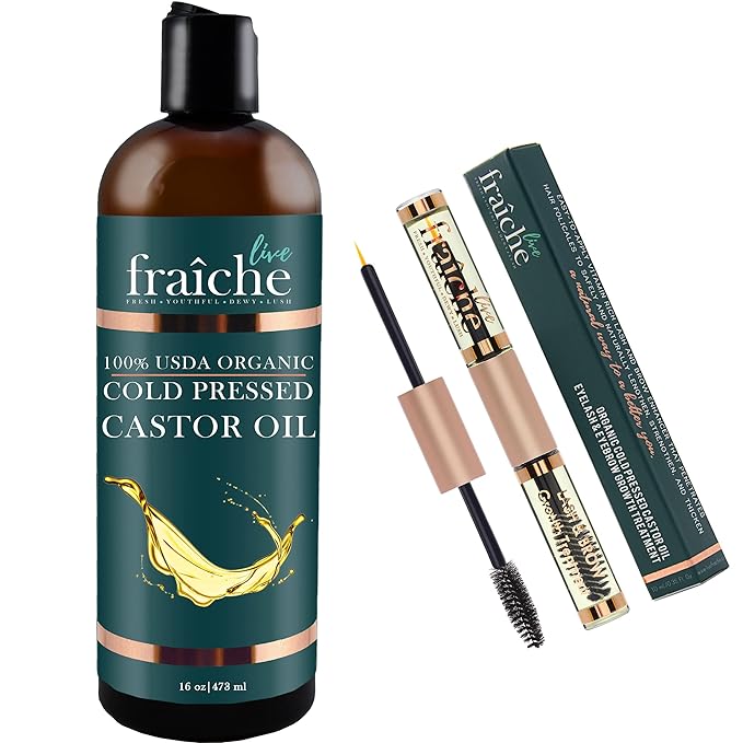 Live Fraiche Organic Castor Oil (16oz) 100% Pure